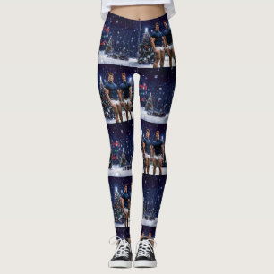 Legging As árvores de Natal brilhantes de SlipperyJoe dois