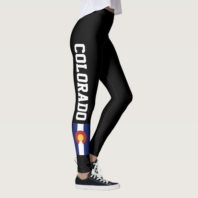 Legging As caneleiras da bandeira de Colorado para a (Direita)