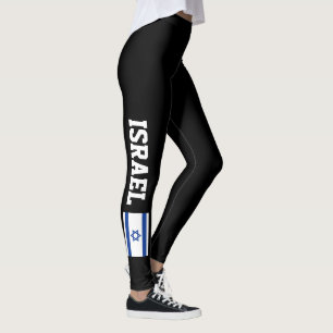 Legging As caneleiras da bandeira de Israel para a