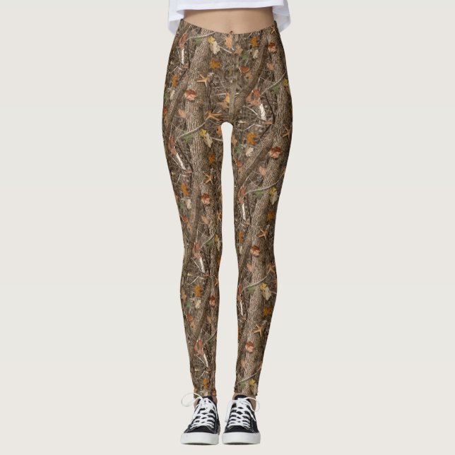 Legging As caneleiras da mulher escura de Camo (Frente)