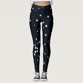 Legging As caneleiras das mulheres da estrela de azuis