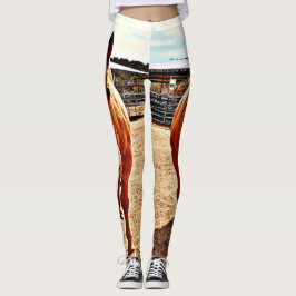 Legging As caneleiras das mulheres do cavalo do Palomino