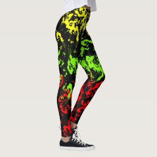 Legging As caneleiras das mulheres do Splatter da pintura