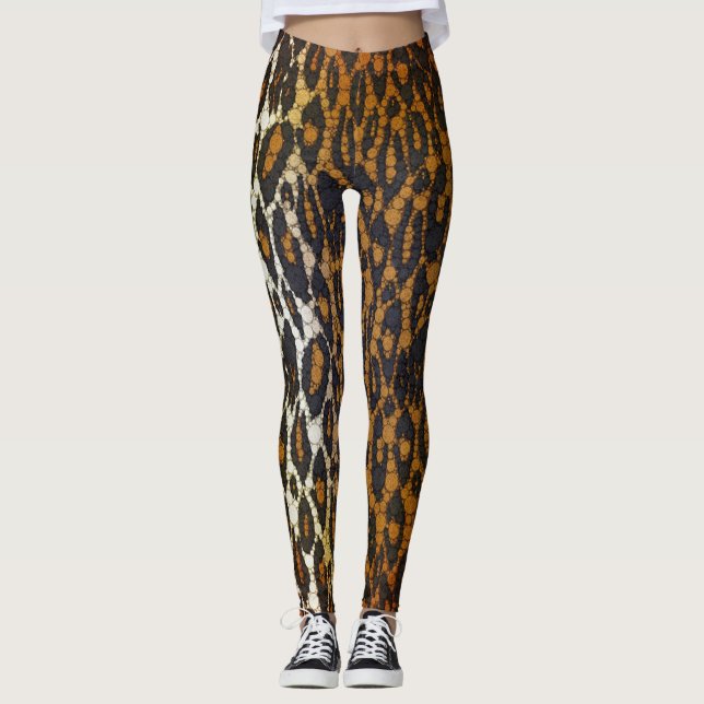 Legging As caneleiras das mulheres pretas à moda do (Frente)
