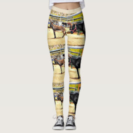 Legging As caneleiras das mulheres "quatro cavalos e um