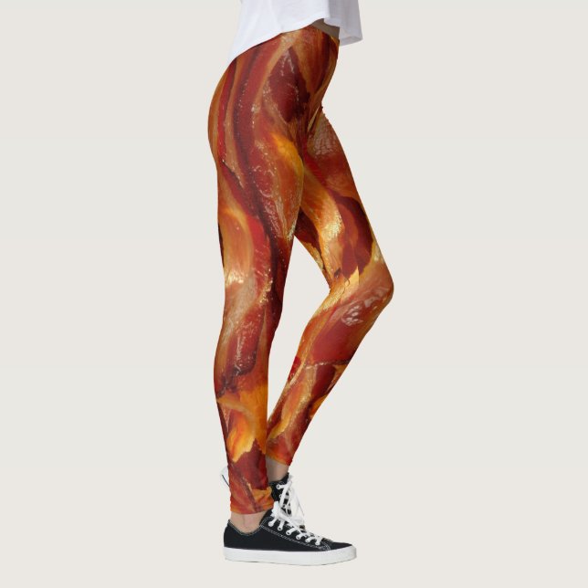 Legging As caneleiras do bacon fá-lo-ão com fome-para o (Direita)