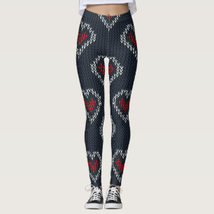 Legging As caneleiras mulheres cinzentas/vermelhas da