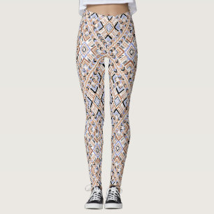Legging As caneleiras multi mulheres alaranjadas/azuis do