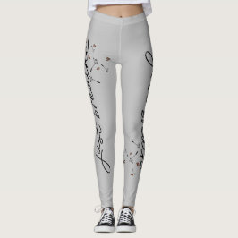 Legging As cinzas Respiram O Ioga Inspiracional Dandelion