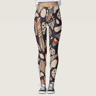 Legging Asas de borboleta de Abstrato inspiraram um padrã