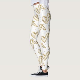 Legging Asas de frango no fundo da Bolinhas