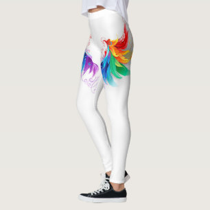 Legging Asas Fluffy Rainbow