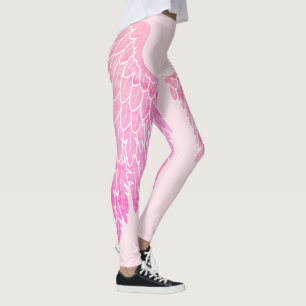 Legging Asas na moda do anjo do rosa quente
