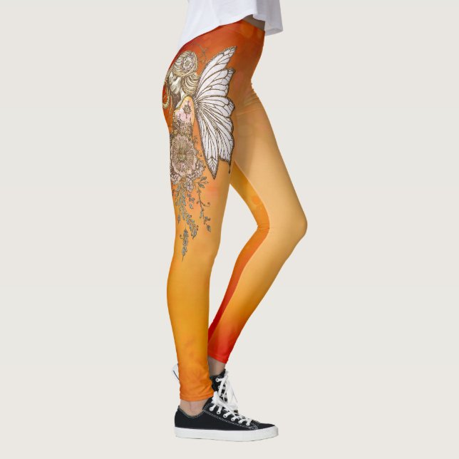 Legging Asas ouros e sonhos florescentes, a fada mágica (Direita)