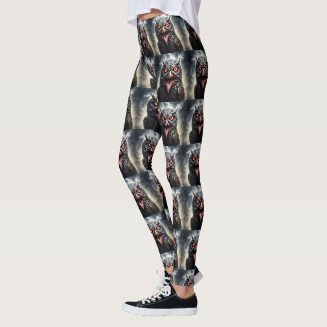 Legging "Asas Pesadelos: A Coruja Vampira Fangida" (Esquerda)