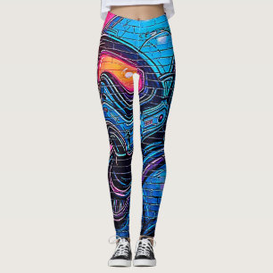 Legging Astronauta Neon Cyberpunk