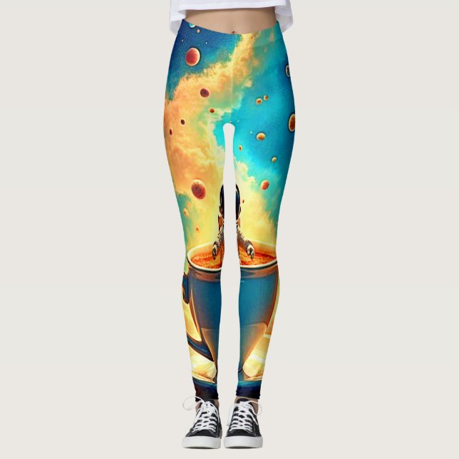 Legging Astronaut's Coffee Cosmos Journey (Frente)