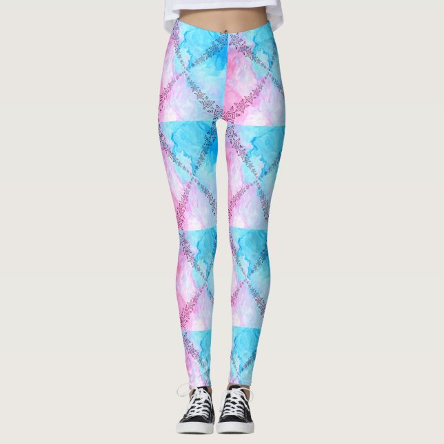 Legging astros caleidoscópio-pastel (Frente)