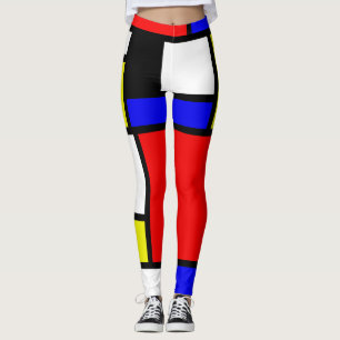 Legging Athleisure de Arte Pictórica do NeoPlasticismo