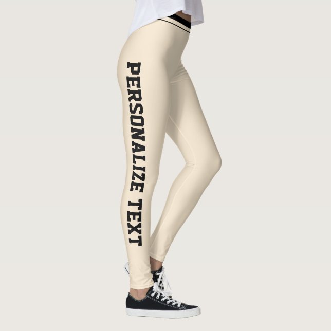 Legging Athleisure Personalizado Cute Moderno Dourado Cham (Direita)