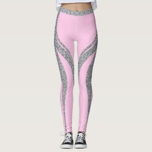 Legging Ativação do Bumbum de Coração com Glitter Silver R