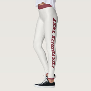 Legging Atividades de lazer listradas de vinho profundo ne