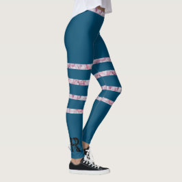 Legging Ativista desportiva Chic Striped Blue Yoga