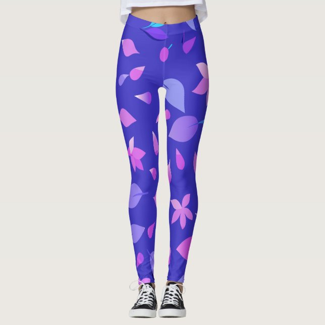 Legging Aurora Bloom: Gradientes macios com pétalas de flo (Frente)