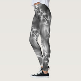 Legging Aurora boreal preta & branco - caneleiras