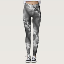 Legging Aurora boreal preta & branco - caneleiras