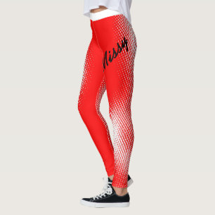 Legging Ausência em texto grande com padrão de ponto na su