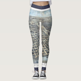 Legging Austin, Texas Antique Aerial City Map de 1873