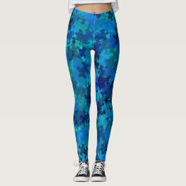 Legging Autismo Sensibilização Colagem Quebra-cabeça Azul
