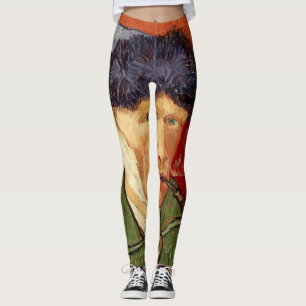 Legging Auto-retrato de Van Gogh com orelha e a tubulaçã