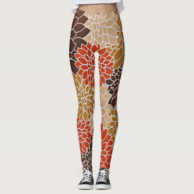 Legging Autumn floral pattern (Frente)
