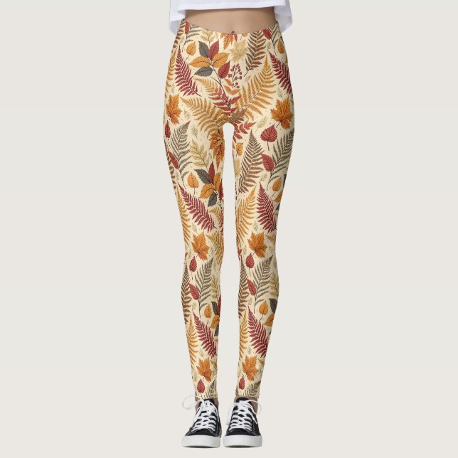 Legging Autumn Foliage e Berries - Tons Terrestres Quentes (Frente)