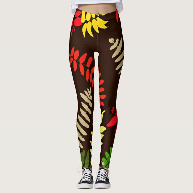 Legging Autumn Leaves Patterna (Frente)