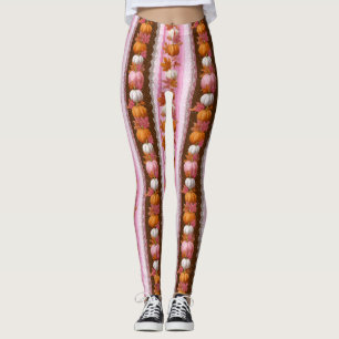 Legging Autumn Pumpkins & Floral Lace Sem Costura (2)