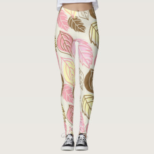 Legging Autumn Splendor: Leaf Seamless Pattern