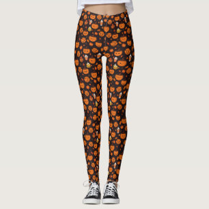 Legging Autumn Spooky Pumpkin Pizzazz Party