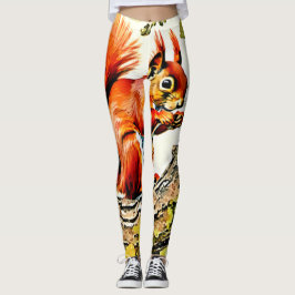 Legging Autumn Squirrel Art