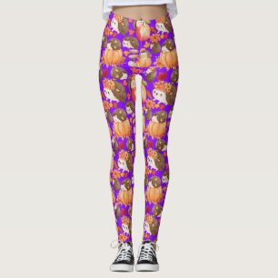 Legging Autumn vibes Padrão Porcupine B Purple BG