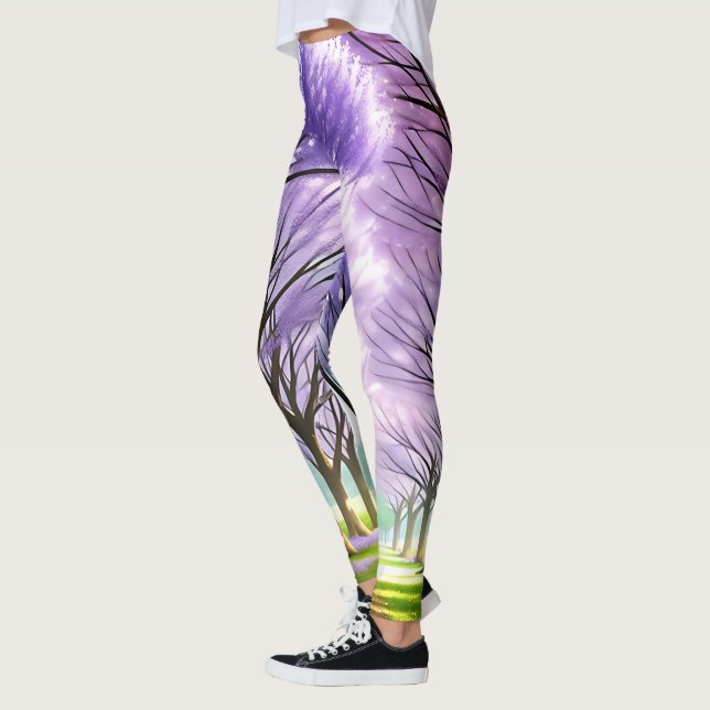 Legging **"Avenida da Elegância: Linha Roxa Jacaranda Roxo (Esquerda)