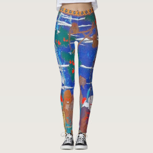 Legging Aves, Animais e Plantas Flores (Direita)Jacuchu