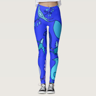 Legging Aves Azuis