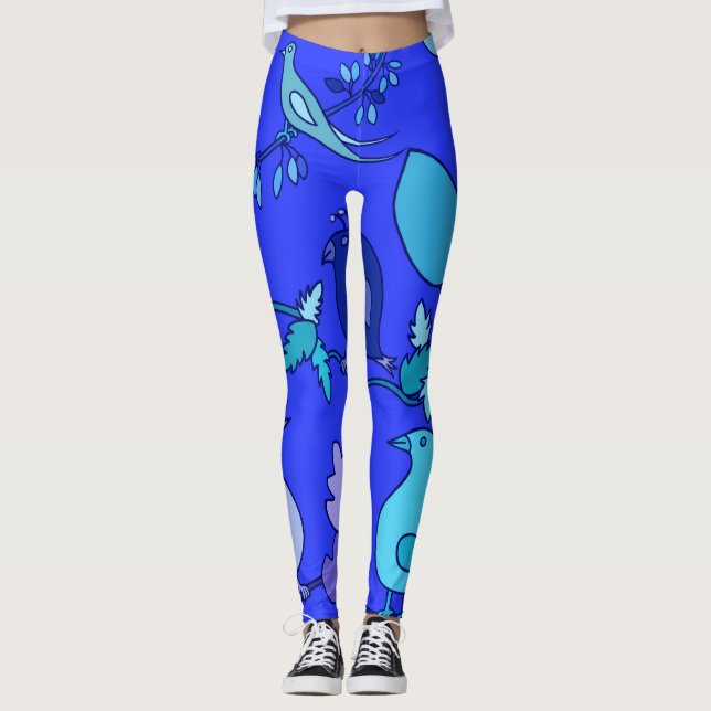 Legging Aves Azuis (Frente)