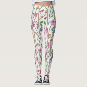 Legging Aves e Flores na moda
