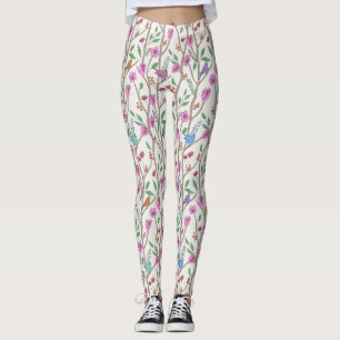 Legging Aves e Flores na moda