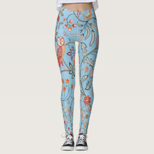 Legging Aves e Flores, William Morris