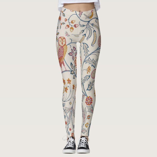 Legging Aves e Flores, William Morris (Frente)